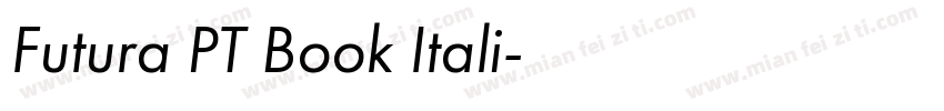 Futura PT Book Itali字体转换